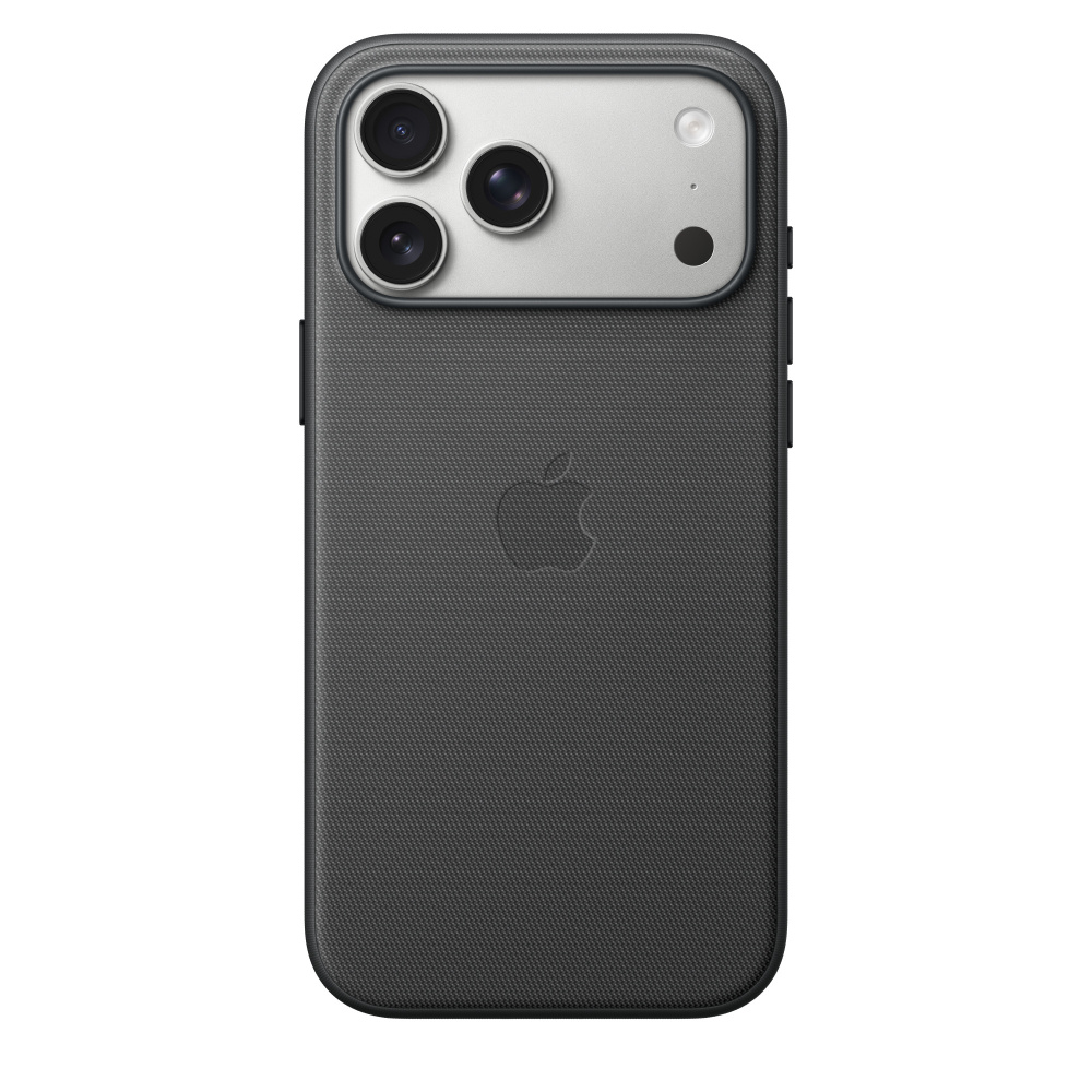 На фото изображено Чехол защитный Apple TechWoven Case with MagSafe для iPhone 17 Pro Max, чёрный