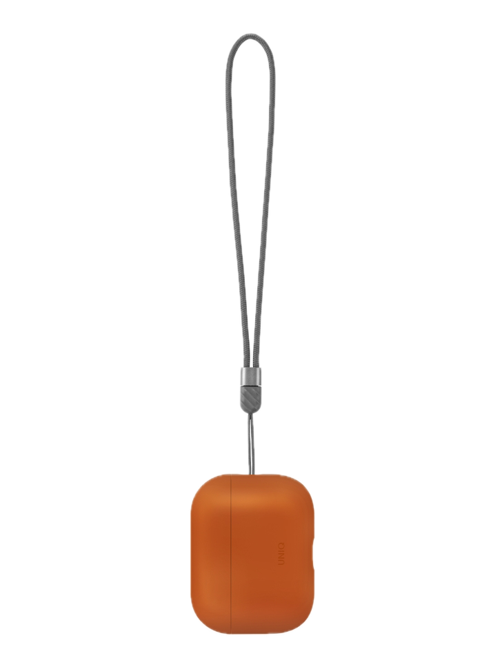 На фото изображено Чехол Uniq LINO для AirPods Pro 3, Sunset Orange