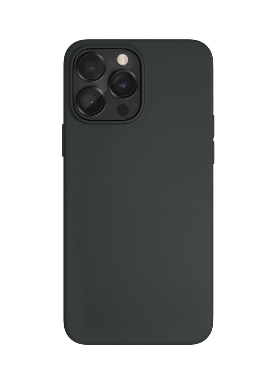 Чехол защитный VLP Silicone case с MagSafe для iPhone 14 Pro, темно-зеленый
