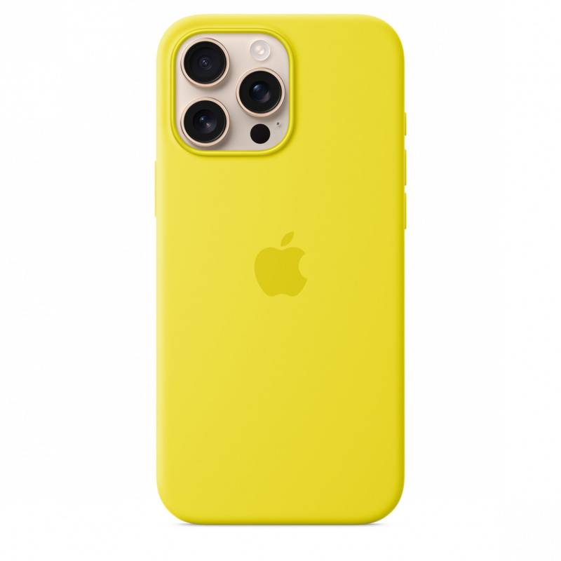 Чехол Apple для iPhone 16 Pro Max Silicone with MagSafe, желтый Чехол Apple для iPhone 16 Pro Max Silicone with MagSafe, желтый