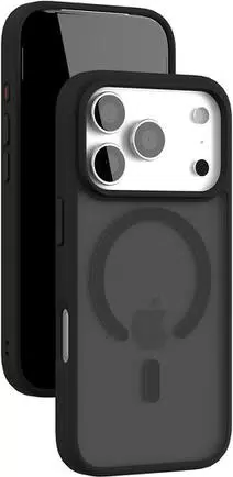 Фото Чехол защитный VLP LITE Bloom Case с MagSafe для iPhone 17 Pro, черный На фото изображено Чехол защитный VLP LITE Bloom Case с MagSafe для iPhone 17 Pro, черный