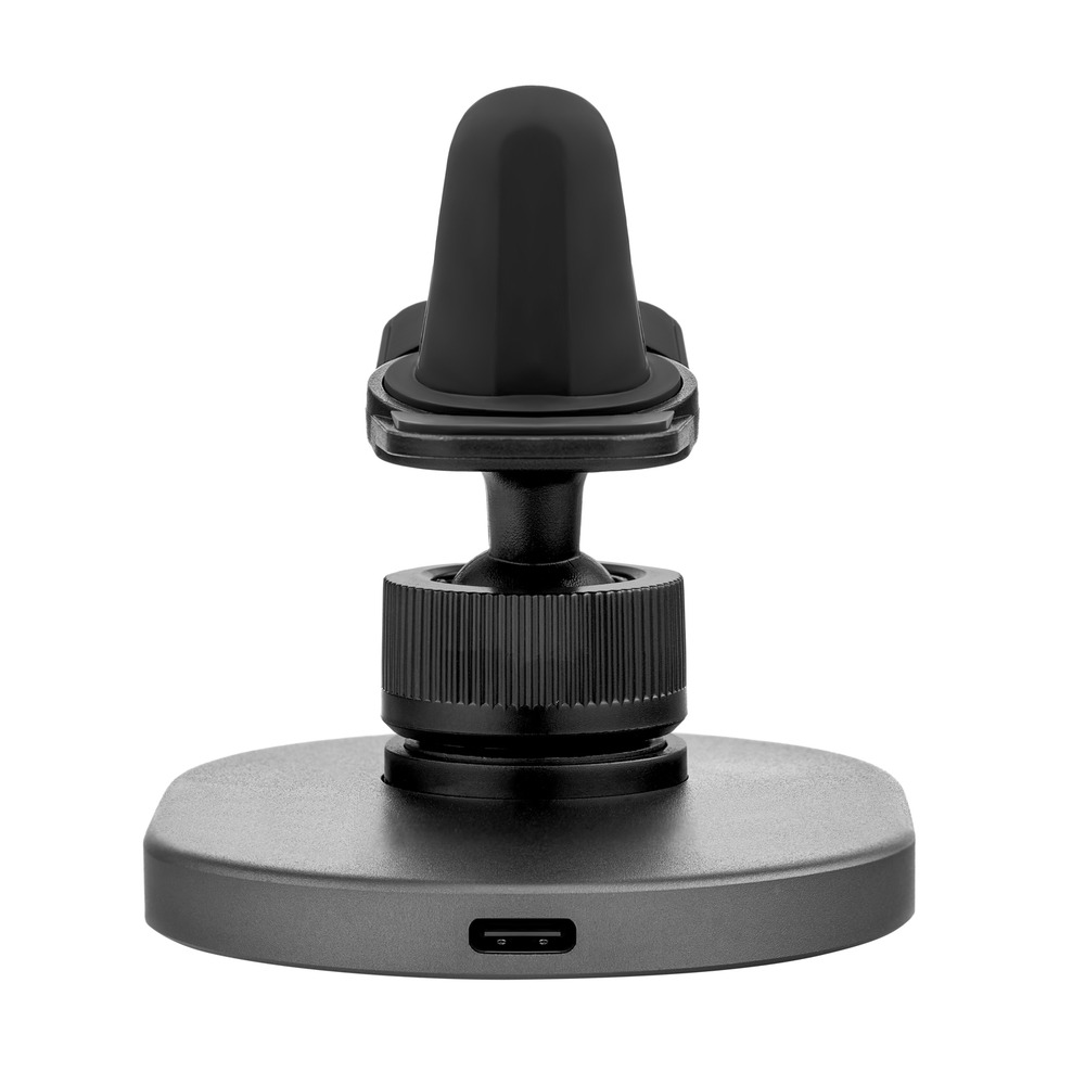 На фото изображено Автомобильное беспроводное зарядное устройство uBear Go-Power