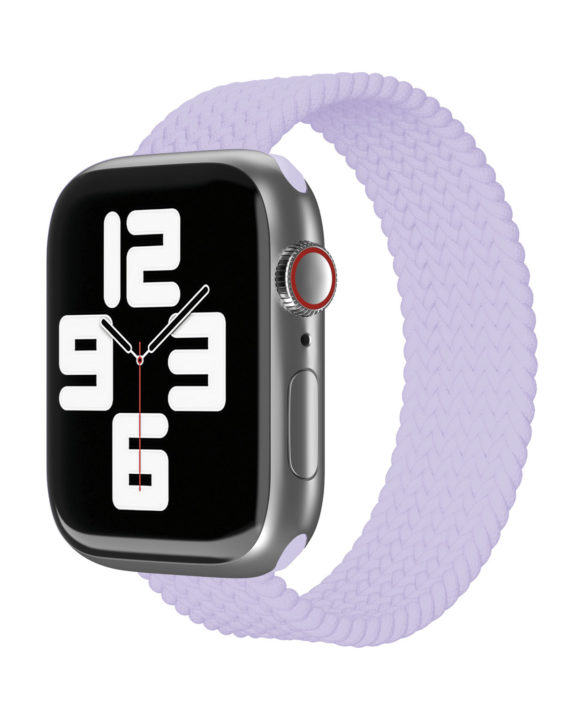 Ремешок нейлоновый плетёный VLP для Apple Watch 42/44/45, S/M, фиолетовый