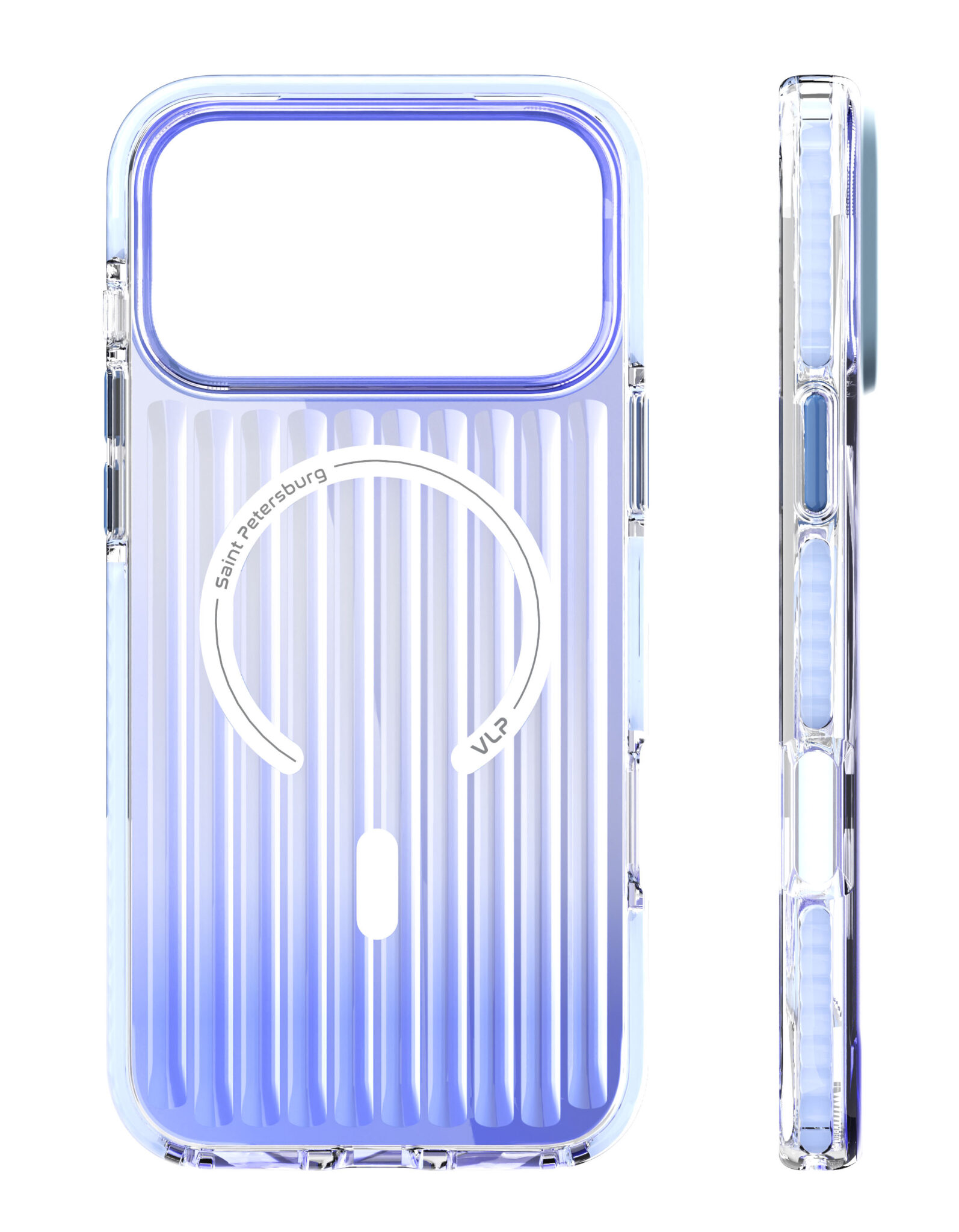 Фото Чехол защитный VLP Pulse Case с MagSafe для iPhone 17 Pro Max, синий На фото изображено Чехол защитный VLP Pulse Case с MagSafe для iPhone 17 Pro Max, синий