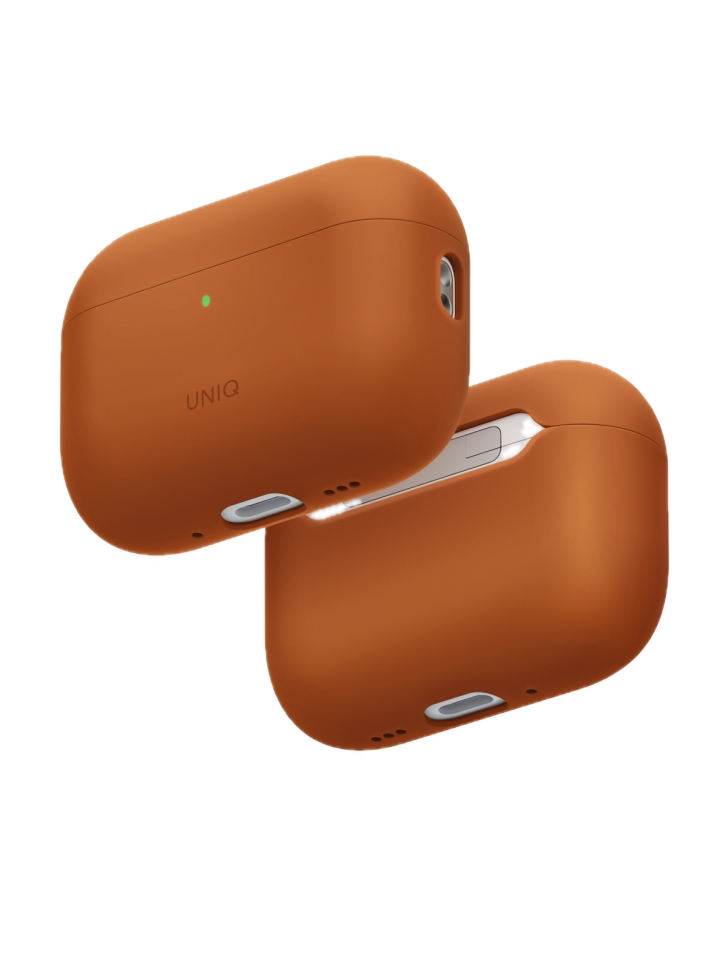 На фото изображено Чехол Uniq LINO для AirPods Pro 3, Sunset Orange