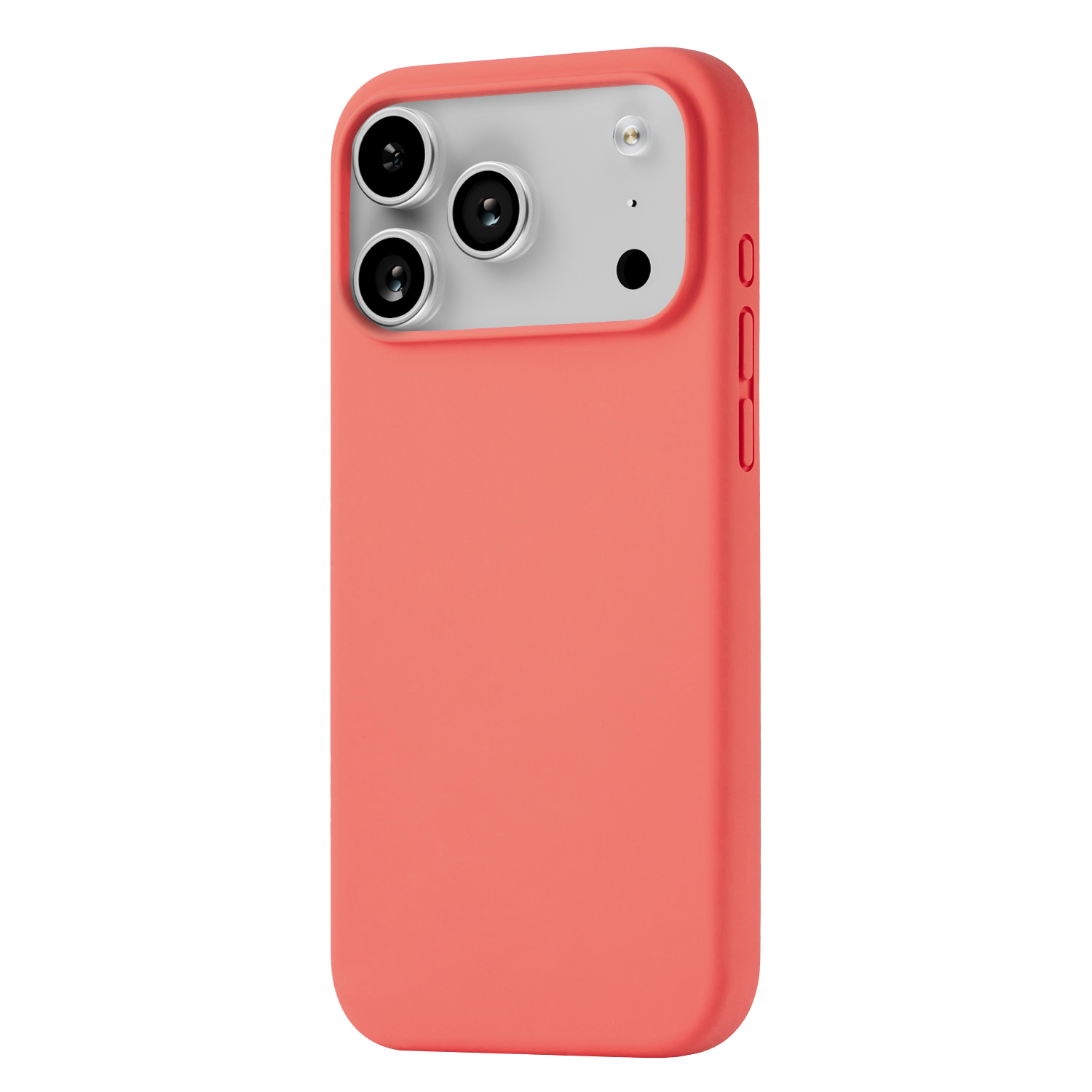 На фото изображено Чехол защитный uBear Touch Mag Case для iPhone 17 Pro Max, MagSafe, коралловый