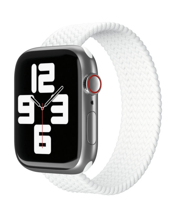 Ремешок нейлоновый плетёный VLP для Apple Watch 38/40/41, L/XL, белый