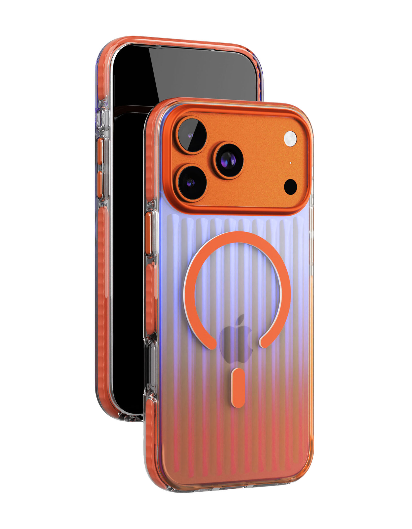 На фото изображено Чехол защитный VLP Pulse Case с MagSafe для iPhone 17 Pro Max, оранжевый