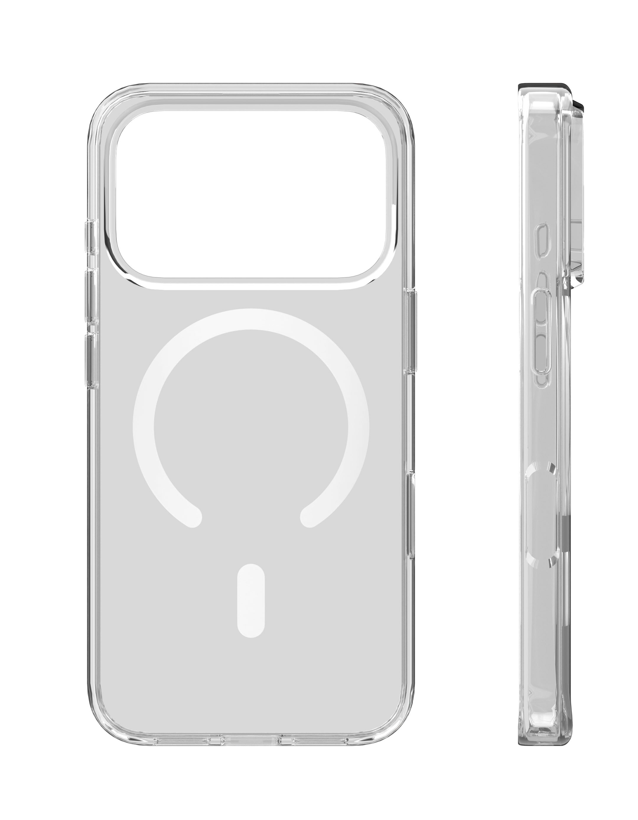 На фото изображено Чехол защитный VLP Diamond Case для iPhone 17 Pro, прозрачный