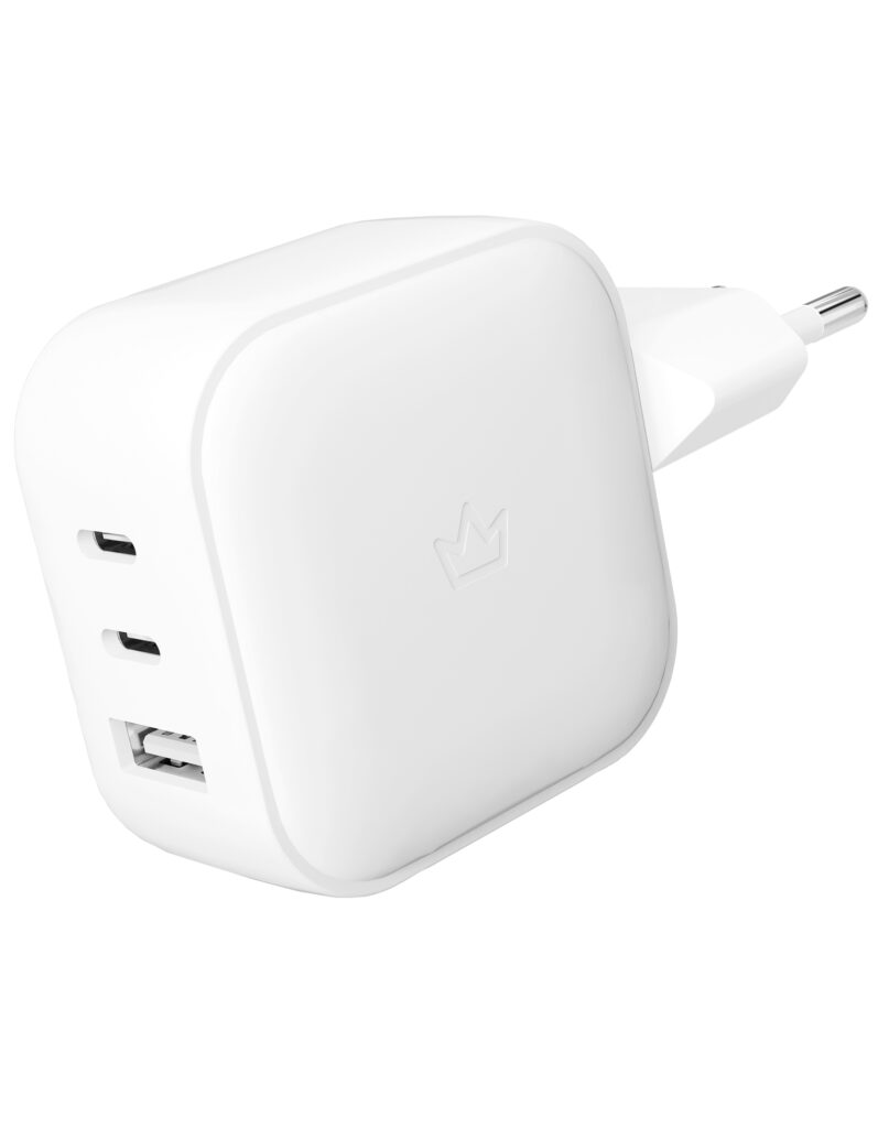 На фото изображено Адаптер питания VLP G-Charge 65W 2xUSB-C + USB-A белый