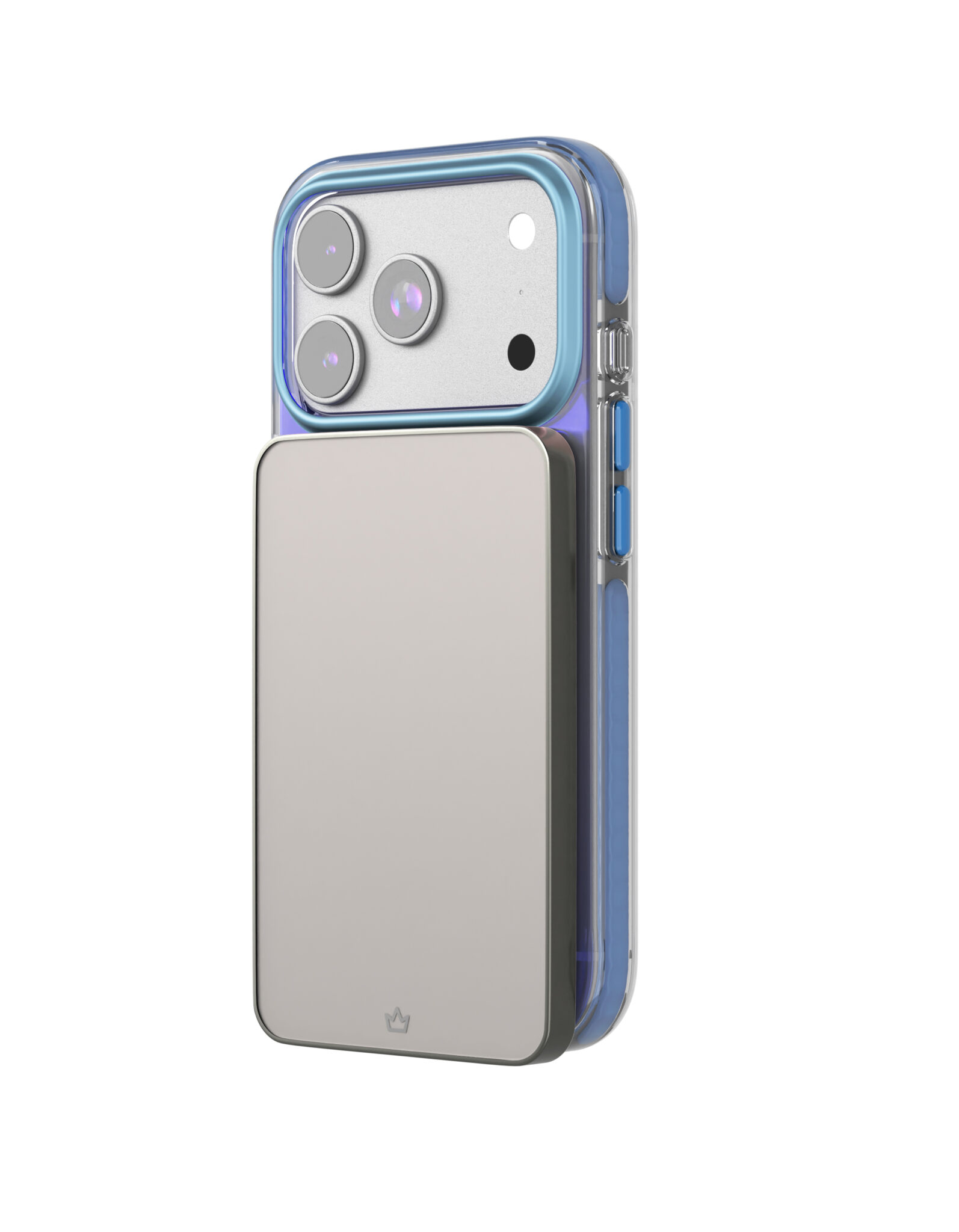 На фото изображено Чехол защитный VLP Pulse Case с MagSafe для iPhone 17 Pro, синий