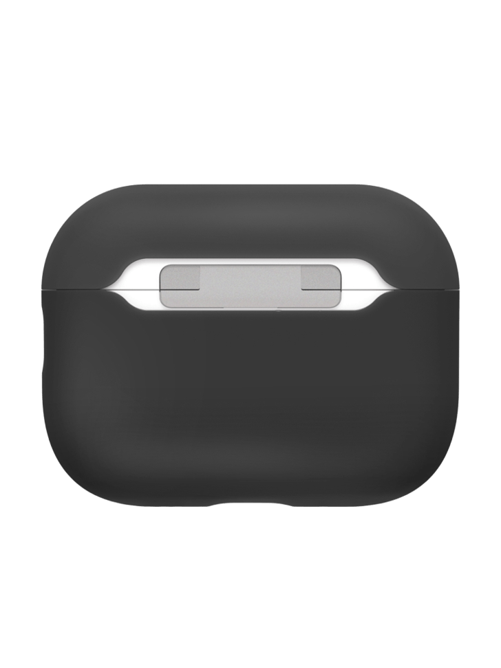 На фото изображено Чехол Uniq LINO для AirPods Pro 3, Charcoal Grey