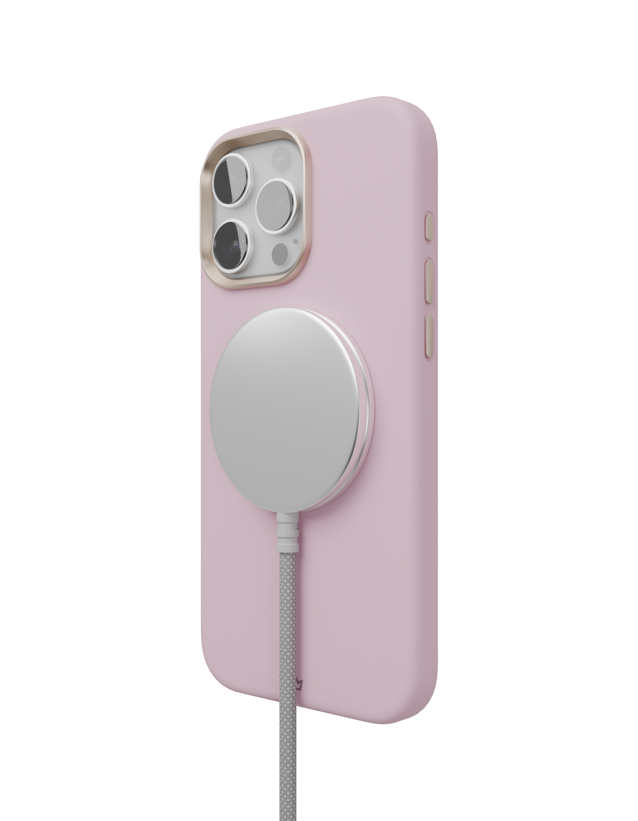 Чехол защитный VLP Aster Pro Case с MagSafe для iPhone 16 Pro, розовый