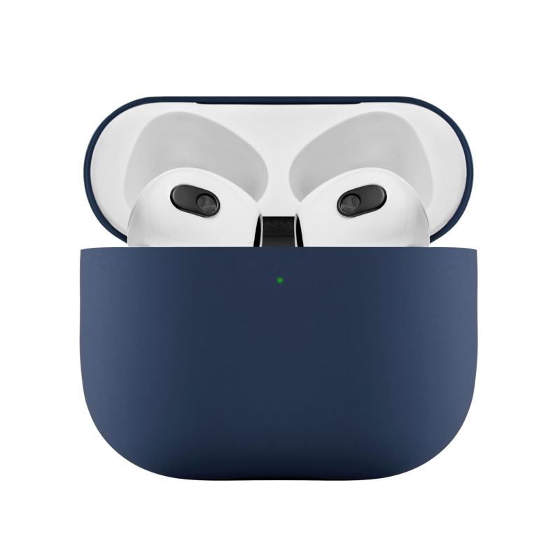 Ультратонкий силиконовый чехол Touch Case для AirPods 3, тёмно-синий