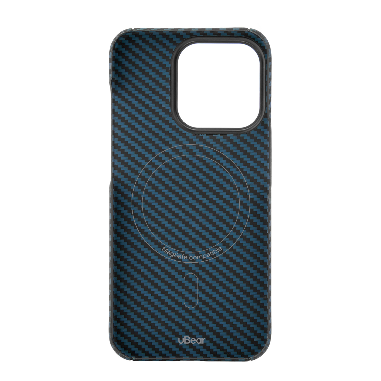 На фото изображено Чехол защитный uBear Supreme Case для iPhone 15 Pro, MagSafe совместимый, синий