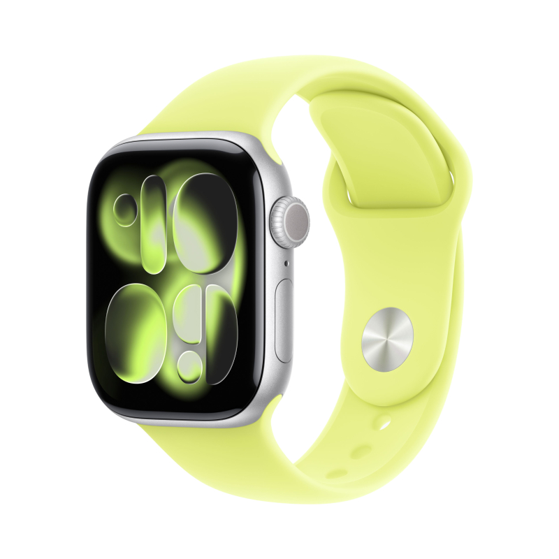 Фото Apple Watch Series 11, 42 мм, корпус из алюминия цвета «Серебристый», спортивный ремешок, размер S/M Фото Apple Watch Series 11, 42 мм, корпус из алюминия цвета «Серебристый», спортивный ремешок, размер S/M