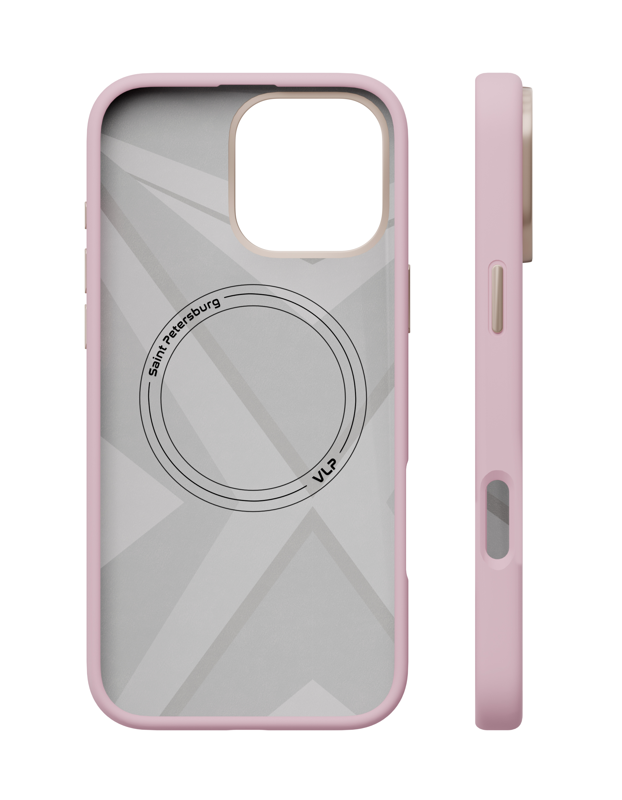 Чехол защитный VLP Aster Pro Case с MagSafe для iPhone 16 Pro, розовый