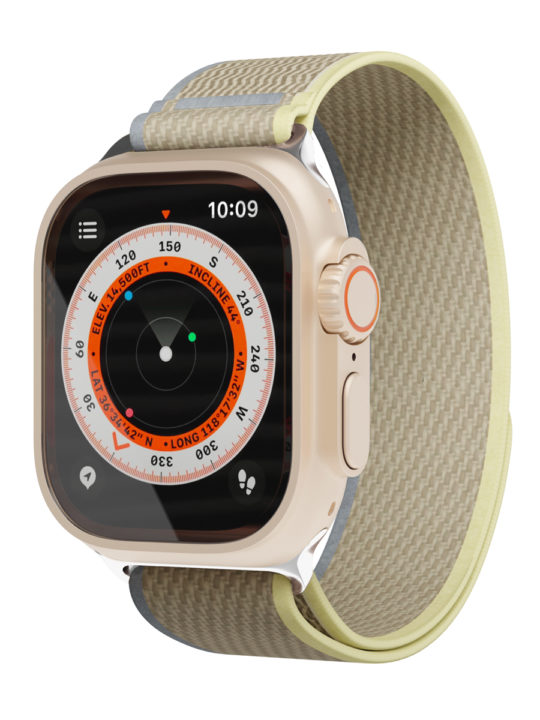 Ремешок нейлоновый VLP Trail Band  для Apple Watch 42/44/45/49mm, бежевый-желтый