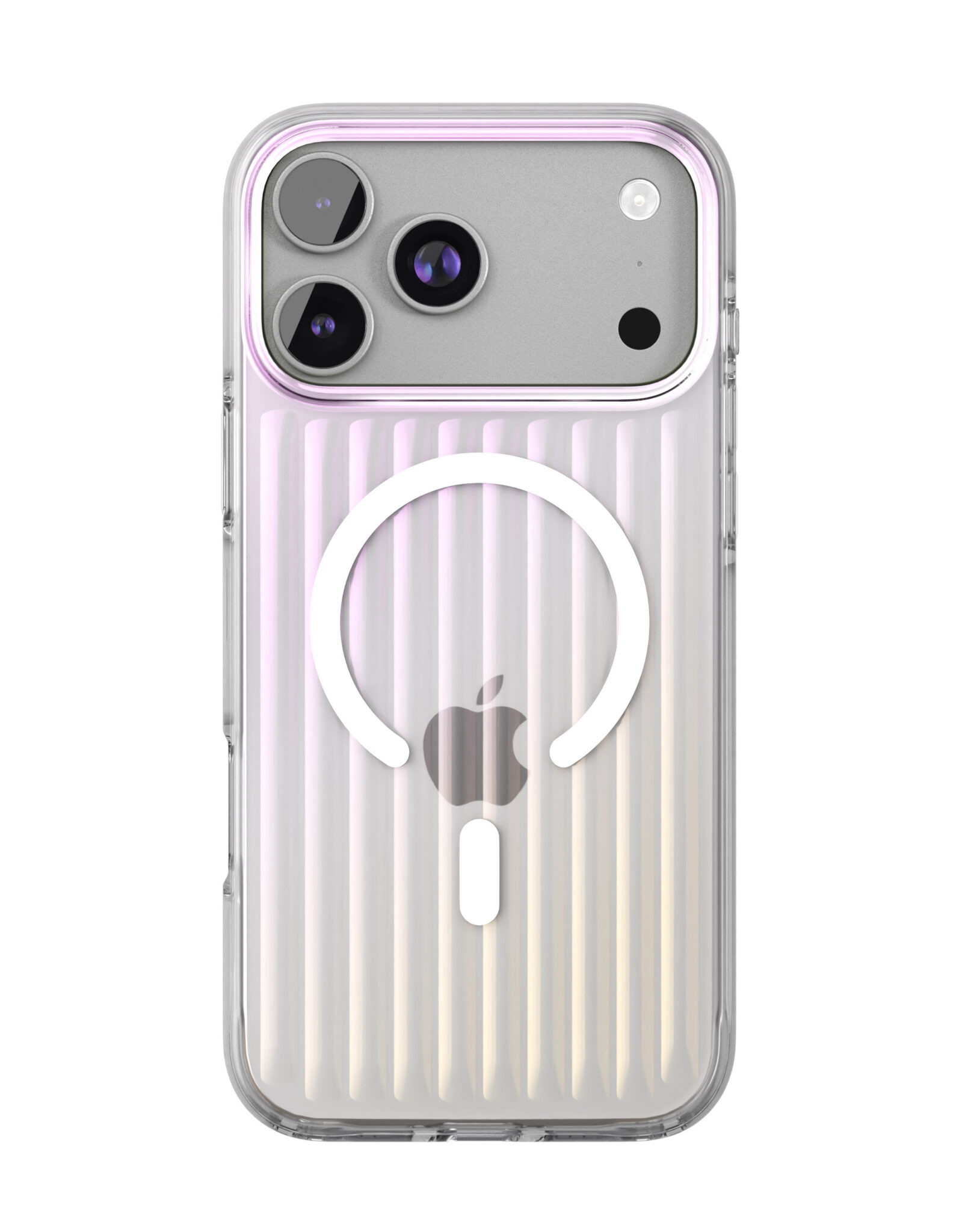 На фото изображено Чехол защитный VLP Pulse Case с MagSafe для iPhone 17 Pro Max, перламутровый