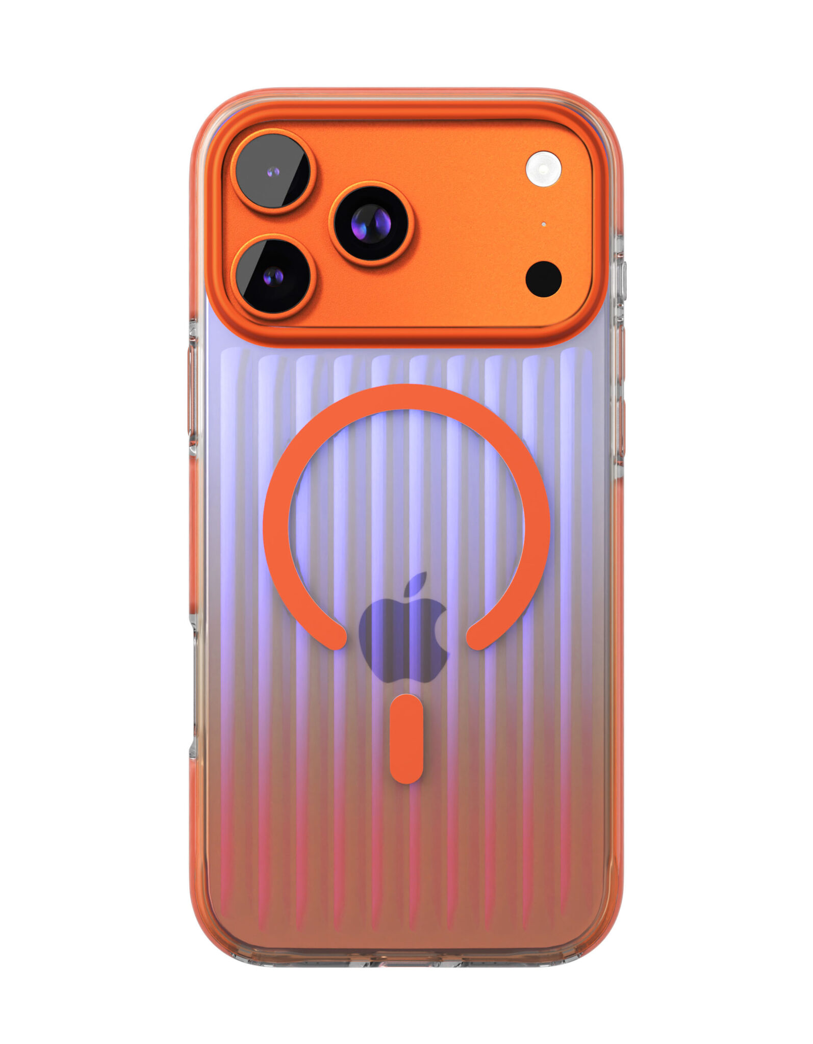 На фото изображено Чехол защитный VLP Pulse Case с MagSafe для iPhone 17 Pro Max, оранжевый
