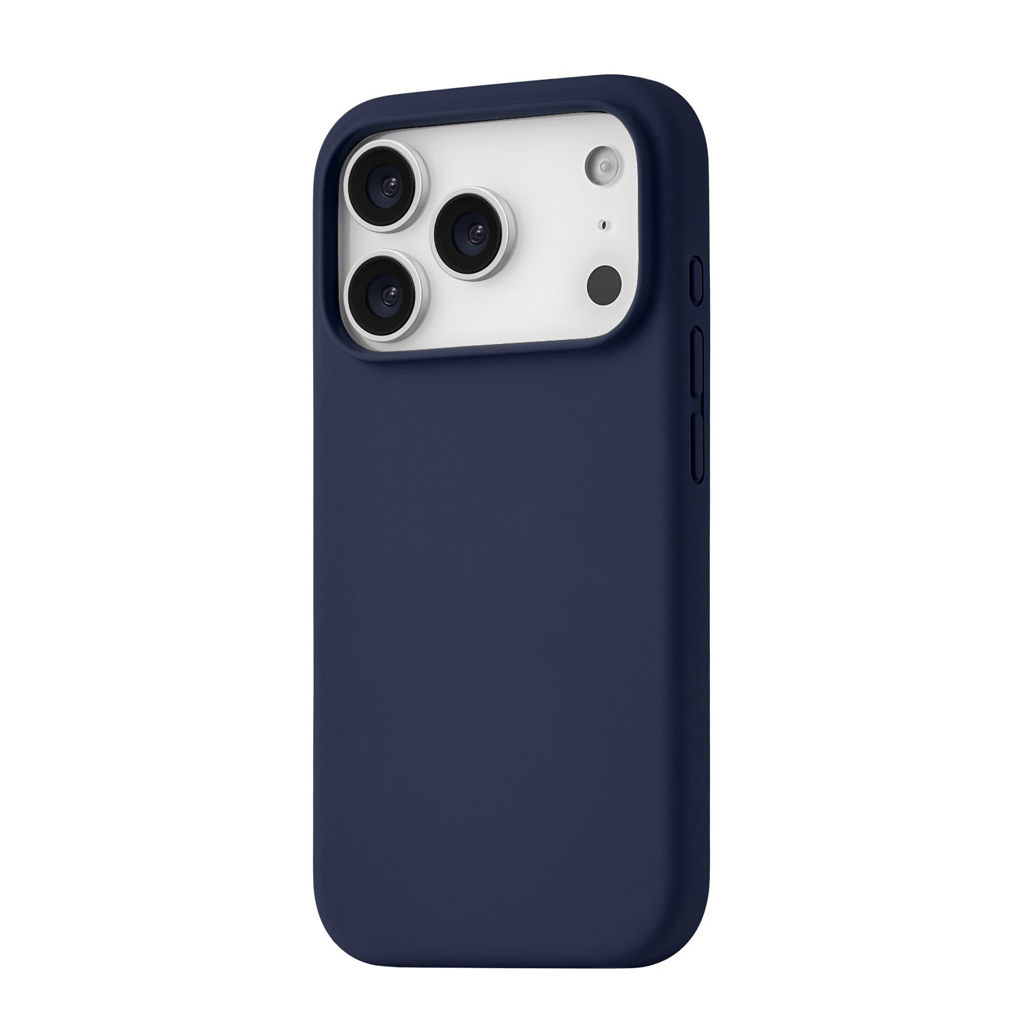 На фото изображено Чехол защитный uBear Touch Mag Case для iPhone 17 Pro Max, MagSafe, темно-синий