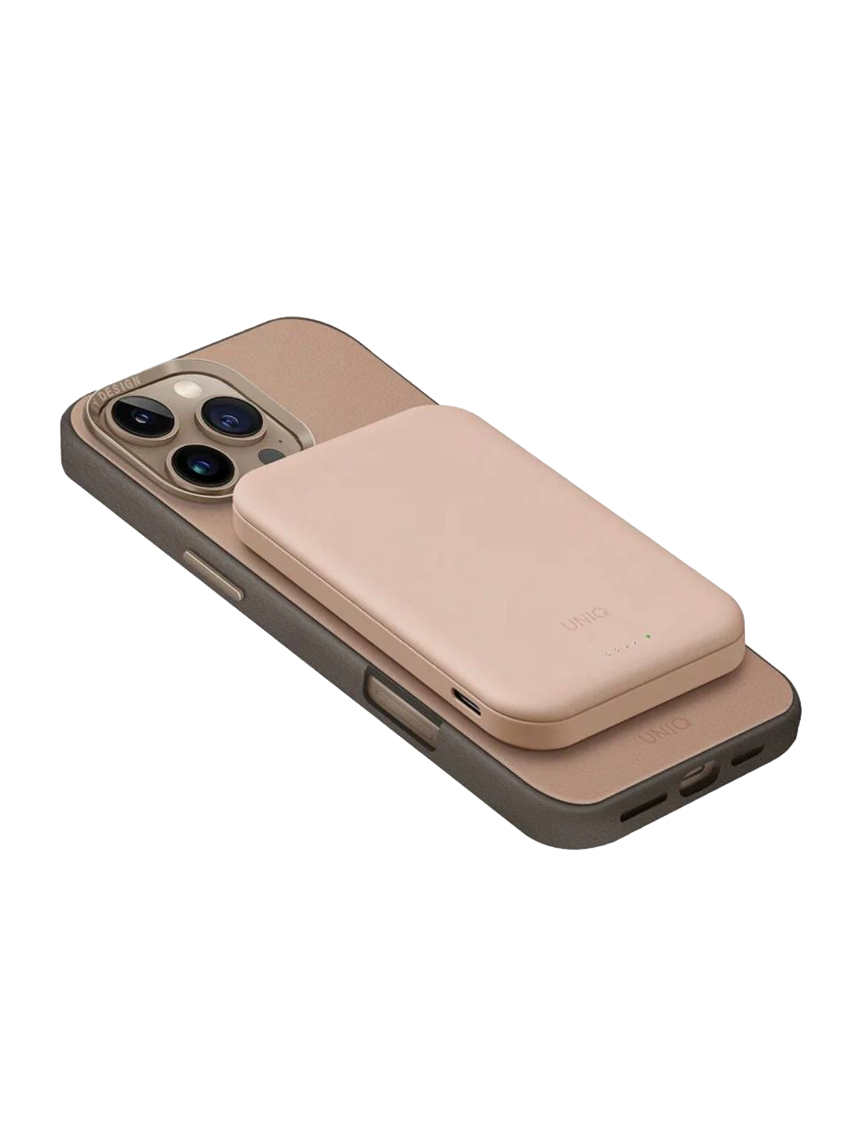 Фото Внешний аккумулятор Uniq Lexa 5000 mAh, розовый На фото изображено Внешний аккумулятор Uniq Lexa 5000 mAh, розовый