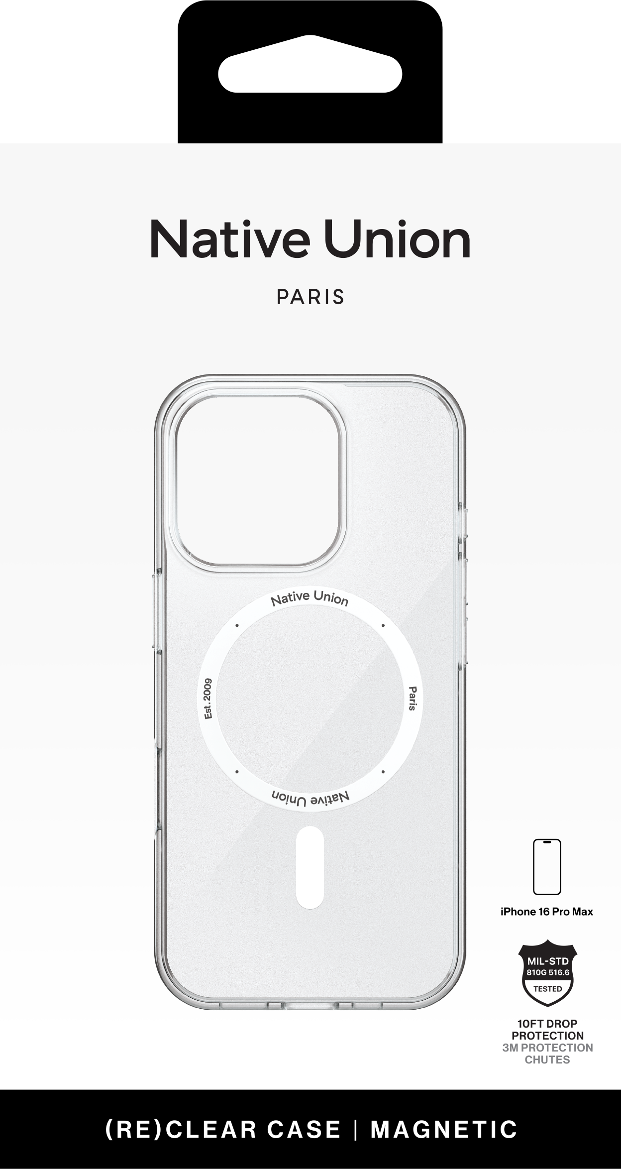 Чехол Native Union (RE)Classic Case MagSafe для iPhone 16 Pro Max, прозрачный