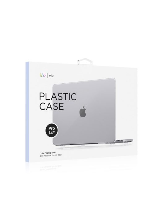 Чехол защитный VLP Plastic Case для MacBook Pro 14" 2021, прозрачный Чехол защитный VLP Plastic Case для MacBook Pro 14" 2021, прозрачный