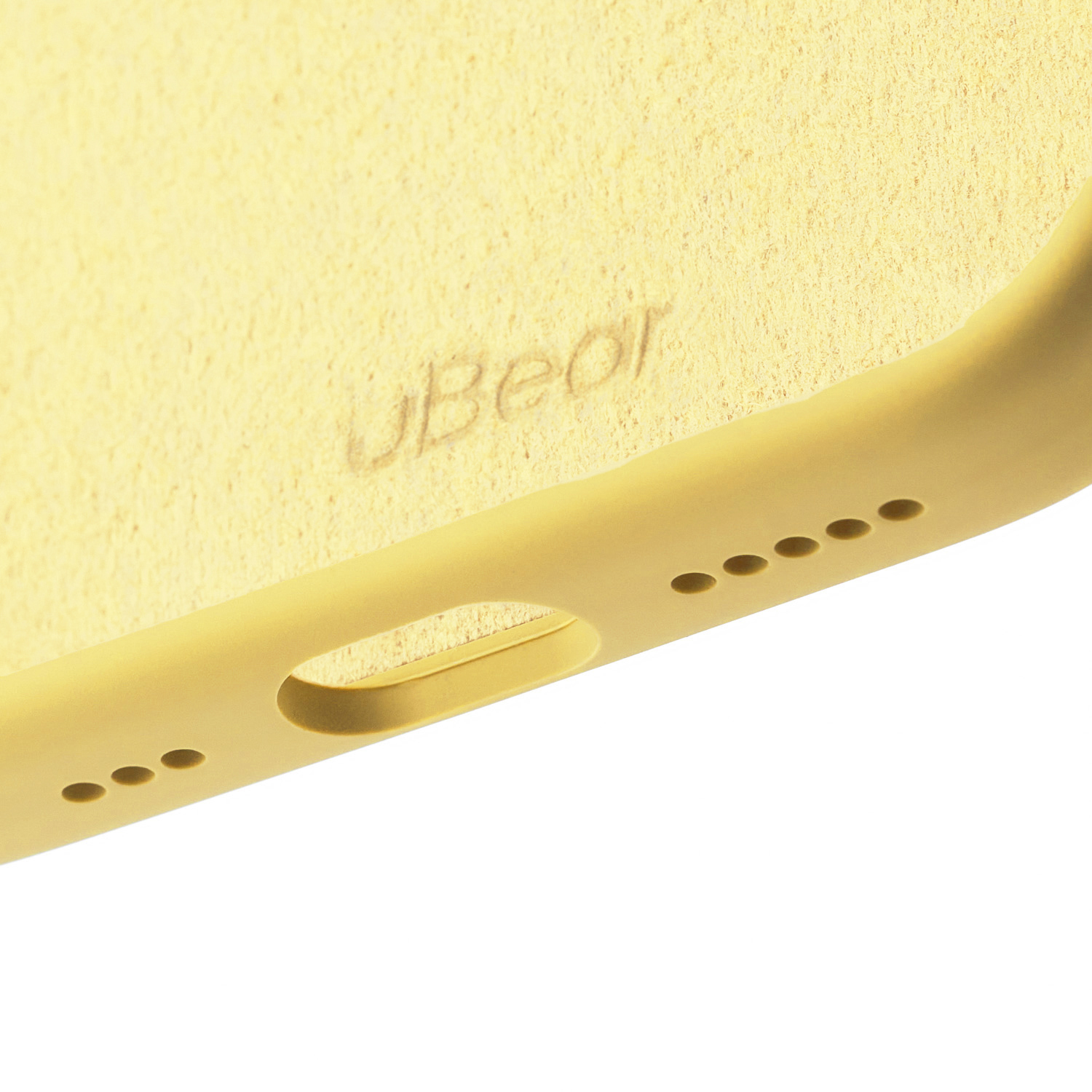 На фото изображено Чехол защитный uBear Touch Mag Case для iPhone 17 MagSafe, светло-жёлтый