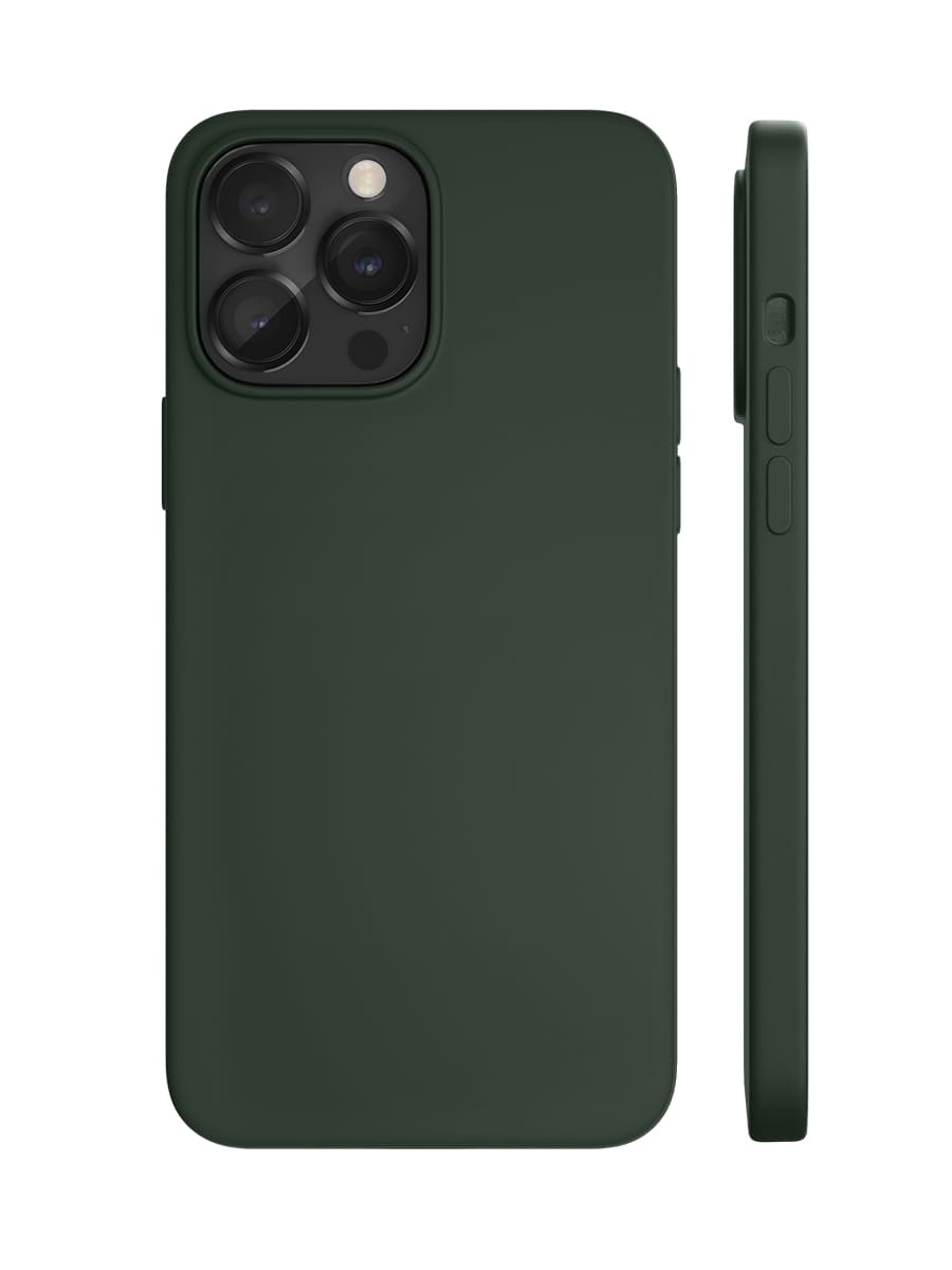 Чехол защитный VLP Silicone case с MagSafe для iPhone 14 Pro, темно-зеленый