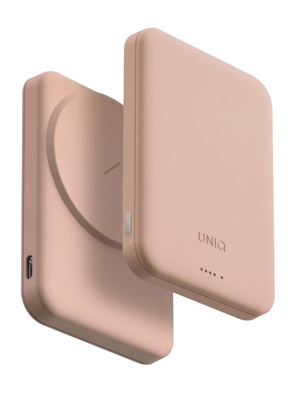 Фото Внешний аккумулятор Uniq Lexa 5000 mAh, розовый На фото изображено Внешний аккумулятор Uniq Lexa 5000 mAh, розовый