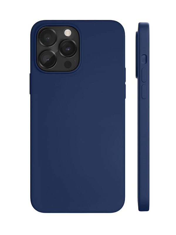 Чехол защитный VLP Silicone case с MagSafe для iPhone 14 Pro Max, темно-синий