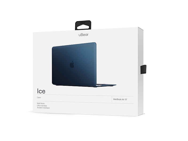 Чехол защитный, uBear Ice Case для MacBook Air 13 (2019, 2020), синий Чехол защитный, uBear Ice Case для MacBook Air 13 (2019, 2020), синий